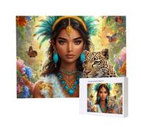 Jigsaw Puzzles for Adults 4000, Puzzle for Adults, Challenging Puzzle Educational Games, Puzzles Game for The Whole for Women, Gifts for Men, Home Decoration, Theme:（Leopard Princess) z-47