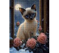 Jigsaw Puzzles for Adults 4000, Rose Cat 4000 Piece Jigsaw Puzzles for Adults, Challenging Puzzle Games, Classic Jigsaws, Impossible de Assemble Handmade Decorative, Fun Family Activities BXHZW0-673