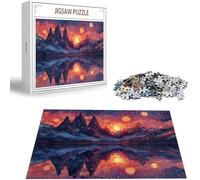 Jigsaw Puzzles for Adults 4000 Starry Sky Jigsaw Puzzle, Family Puzzle Game Christmas Birthday Gifts, Lake Jigsaws Puzzles 4000 Pieces for Adults, Home Party Activity & Gifts for Teenage H-8080