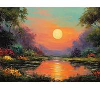Jigsaw Puzzles for Adults 4000, Sunset Forest, Classic YHPGL0-552 | Challenging Puzzles, Games and Family Activities, for Home Wall Decoration, Great Gift Idea, Back Letters Hints/A-D Sections