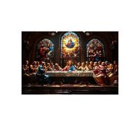 Jigsaw Puzzles for Adults 4000 The Last Supper, Church 4000 piece Jigsaw Puzzles for Adults, Challenging Puzzle 56 x 36 in, Wooden Puzzle Pieces Interlock Securely for Room Decor Gifts LZPT-03861