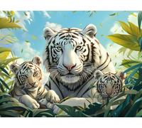 Jigsaw Puzzles for Adults 4000, Tiger Forest, Classic YHPGL0-520 | Challenging Puzzles, Games and Family Activities, for Home Wall Decoration, Great Gift Idea, Back Letters Hints/A-D Sections