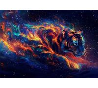 Jigsaw Puzzles for Adults 4000 Tiger Impossible Jigsaw for Adults Educational Games Starry Sky Puzzle 4000 Pieces Suitable Beginners and Girl Aged 14 up Also Women Men Beautiful Gifts 141x87cm C-788