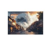 Jigsaw Puzzles for Adults 4000 Tsunami, City 4000 piece Jigsaw Puzzles for Adults, Challenging Puzzle 36 x 56 in, Wooden Puzzle Pieces Interlock Securely for Relieve Stress Gifts for Women LZPT-05087