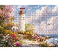 Jigsaw Puzzles for Adults 4000P, Large High Definition Puzzle Wooden, Relaxing Mind Game for Stress Relief, Creative Hobby,Wall Decor, Gifts for Men Women 55.7 x 34.4 inches Lighthouse Beach f0-133