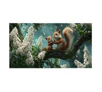 Jigsaw Puzzles for Adults 408 Flower Squirrel, 408 Piece Jigsaw Puzzles for Adults, Educational Game jigsaw puzzle 59.3x22.8cm Suitable for Decompression and Wall Decor, Puzzle Gifts g-475