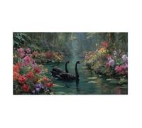 Jigsaw Puzzles for Adults 408 Lake Black Swan, 408 Piece Jigsaw Puzzles for Adults, Educational Game jigsaw puzzle 59.3x22.8cm Suitable for Decompression and Wall Decor, Puzzle Gifts g-379
