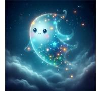 Jigsaw Puzzles for Adults 48, Cute Ghost Puzzle for Adults, Memory Games, Logic Puzzles, Impossible Hard Challenge, Relaxation, Puzzle 48 Pieces