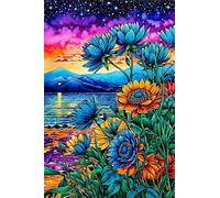 Jigsaw Puzzles for Adults 50 Flower Ocean, Puzzle Games, Impossible Puzzle, Puzzles for Adults 50 Pieces for Wall Decoration and Gifts, 13.8 x 9.8 inch