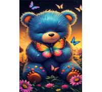Jigsaw Puzzles for Adults 500 Animal Bear Butterfly Puzzle Impossible Hard Difficult Challenging Puzzle for Adults 500 Piece Puzzle Games 20.5 x 15 inch