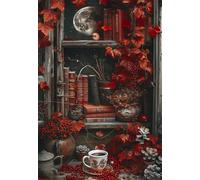 Jigsaw Puzzles for Adults 500, Bookshelf Coffee Puzzle, Challenging Puzzles, Perfect for Relaxation, Creativity & Gift Giving 500 Piece Puzzle Games for Adults