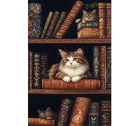 Jigsaw Puzzles for Adults 500, Challenge High Difficulty, Educational Game Decompression Jigsaw Puzzle, Animal Cat Bookshelf Puzzle 500 Pieces