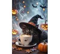 Jigsaw Puzzles for Adults 500, Challenge High Difficulty, Educational Game Decompression Jigsaw Puzzle, Animal Cat Cafe Puzzle 500 Pieces