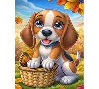 Jigsaw Puzzles for Adults 500, Challenge High Difficulty, Educational Game Decompression Jigsaw Puzzle, Autumn Animal Dog Puzzle 500 Pieces