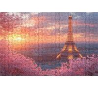 Jigsaw Puzzles for Adults 500 Cherry Blossoms 500 Piece Jigsaw Puzzles for Adults, Challenging Puzzle Educational Game for The Whole for Women Gifts for Men Room Decor Sunset 20x16 in RXPT-2853