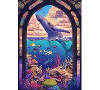 Jigsaw Puzzles for Adults 500, Coral Whale Puzzles for Adults, Challenging Puzzle Games, Difficult Puzzle 500 Pieces