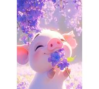 Jigsaw Puzzles for Adults 500, Cute Pig Flower Puzzles for Adults, Challenging Puzzle Games, Difficult Puzzle 500 Pieces