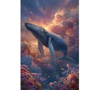 Jigsaw Puzzles for Adults 500, Fantasy Whale Puzzles for Adults, Challenging Puzzle Games, Difficult Puzzle 500 Pieces