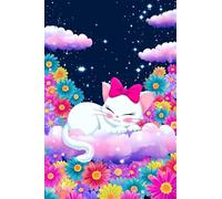 Jigsaw Puzzles for Adults 500, Flower Cloud Cat Puzzles for Adults, Challenging Puzzle Games, Difficult Puzzle 500 Pieces