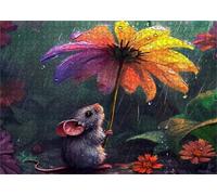 Jigsaw Puzzles for Adults 500 Flower Hamster Puzzle Impossible Hard Difficult Challenging Puzzle for Adults 500 Piece Puzzle Games 20.5 x 15 inch