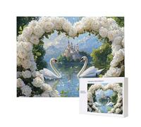 Jigsaw Puzzles for Adults 500 Flowers Swan, 500 Piece Jigsaw Puzzles for Adults, Educational Game Jigsaw Puzzle 20.8x14.8in Suitable for Decompression and Wall Decor, Puzzle Gifts x-343