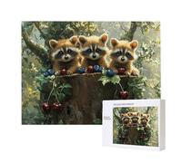 Jigsaw Puzzles for Adults 500 Forest Raccoon, 500 Piece Jigsaw Puzzles for Adults, Educational Game Jigsaw Puzzle 20.8x14.8in Suitable for Decompression and Wall Decor, Puzzle Gifts x-670