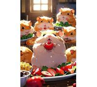 Jigsaw Puzzles for Adults 500 Hamster Fruit Puzzle Impossible Hard Difficult Challenging Puzzle for Adults 500 Piece Puzzle Games 20.5 x 15 inch