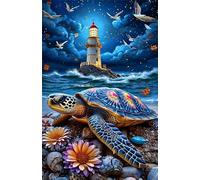 Jigsaw Puzzles for Adults 500, Lighthouse Turtle Puzzle, Challenging Puzzles, Perfect for Relaxation, Creativity & Gift Giving 500 Piece Puzzle Games for Adults