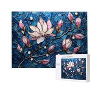 Jigsaw Puzzles for Adults 500 Magnolia Flower Pink, 500 Piece Jigsaw Puzzles for Adults, Educational Game Jigsaw Puzzle 20.8x14.8in Suitable for Decompression and Wall Decor, Puzzle Gifts x-920