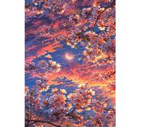 Jigsaw Puzzles for Adults 500, Moon Pink Flowers Puzzle, Challenging Puzzles, Perfect for Relaxation, Creativity & Gift Giving 500 Piece Puzzle Games for Adults