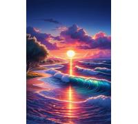 Jigsaw Puzzles for Adults 500, Moon Waves Puzzle, Challenging Puzzles, Perfect for Relaxation, Creativity & Gift Giving 500 Piece Puzzle Games for Adults