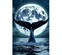 Jigsaw Puzzles for Adults 500, Moon Whale Ocean Puzzle, Challenging Puzzles, Perfect for Relaxation, Creativity & Gift Giving 500 Piece Puzzle Games for Adults