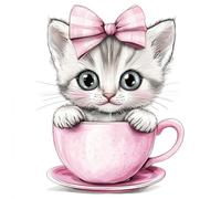 Jigsaw Puzzles for Adults 500, Nimal Cat Cup Puzzle for Adults, Memory Games, Logic Puzzles, Impossible Hard Challenge, Relaxation, Puzzle 500 Pieces