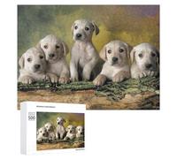 Jigsaw Puzzles for Adults 500 PCS Adorable Yellow Labrador Puppies Puzzle for Adults Relax Games Difficult Hard Gifts for Friends And Family 500 PCS
