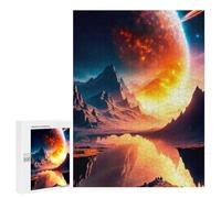 Jigsaw Puzzles for Adults 500 PCS Alien Planet Sunset -1 Adult Puzzles Brain Teaser Game Presents for Women Gifts for Friends And Family 500 PCS