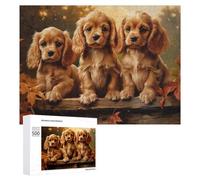 Jigsaw Puzzles for Adults 500 PCS American Cocker Spaniel Pu Puzzle for Adults Hands-on Game Wall Decoration Fun Activities at Home 500 PCS