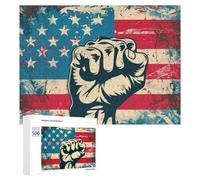 Jigsaw Puzzles for Adults 500 PCS American Flag USA Patriot Puzzle for Adults Hands-on Game Wall Decoration Fun Activities at Home 500 PCS