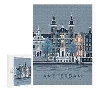 Jigsaw Puzzles for Adults 500 PCS Amsterdam Cityscape Adult Jigsaw Puzzle Relax Games Wall Decoration Gifts for Friends And Family 500 PCS