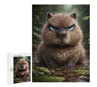 Jigsaw Puzzles for Adults 500 PCS Angry Capybara in Jungle Puzzle for Adults Hands-on Game Wall Decoration Fun Activities at Home 500 PCS