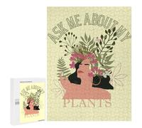 Jigsaw Puzzles for Adults 500 PCS Ask Me About My Plants Puzzle for Adults Hands-on Game Wall Decoration Fun Activities at Home 500 PCS