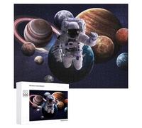 Jigsaw Puzzles for Adults 500 PCS Astronaut Floating Among Planets Jigsaw Relaxing Games Analysis And Logic Unique Birthday And Xmas Gifts 500 PCS