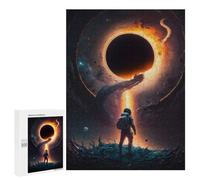 Jigsaw Puzzles for Adults 500 PCS Astronaut Near Black Hole Adult Puzzles Brain Teaser Game Presents for Women Gifts for Friends And Family 500 PCS