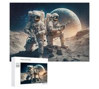 Jigsaw Puzzles for Adults 500 PCS Astronauts on An Alien Planet Jigsaws for Adults Fun Games Perfect Decoration Challenging To Complete 500 PCS