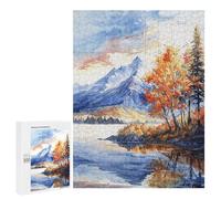 Jigsaw Puzzles for Adults 500 PCS Autumn Lake Peaks Jigsaws for Adults Relax Games Presents for Women Gifts for Friends And Family 500 PCS
