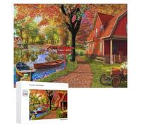Jigsaw Puzzles for Adults 500 PCS Autumn Serenity Countryside Scene Puzzle Jigsaw Relaxing Games Analysis And Logic Unique Birthday And Xmas Gifts 500 PCS