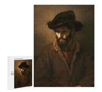 Jigsaw Puzzles for Adults 500 PCS Bearded Man Wearing A Hat Adult Jigsaw Puzzle Relax Games Wall Decoration Gifts for Friends And Family 500 PCS