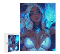 Jigsaw Puzzles for Adults 500 PCS Blue Fox Fantasy Artwork Puzzles for Teenagers Precision Cutting Difficult And Challenge Birthday And Unique Gifts 500 PCS