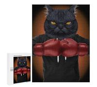 Jigsaw Puzzles for Adults 500 PCS Boxer Black Cat Adult Jigsaw Puzzle Relax Games Wall Decoration Gifts for Friends And Family 500 PCS