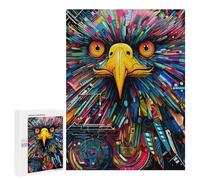 Jigsaw Puzzles for Adults 500 PCS Colorful Eagle Abstract Art Jigsaws for Adults Fun Games Perfect Decoration Challenging To Complete 500 PCS