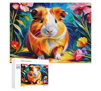 Jigsaw Puzzles for Adults 500 PCS Colorful Guinea Pig Garden-1 Puzzle for Adults Relax Games Difficult Hard Gifts for Friends And Family 500 PCS